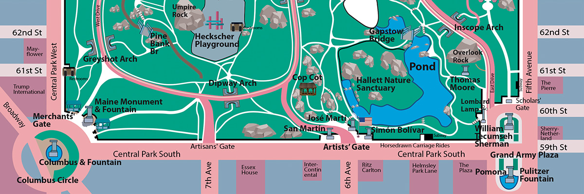 Central Park Sculpture Map